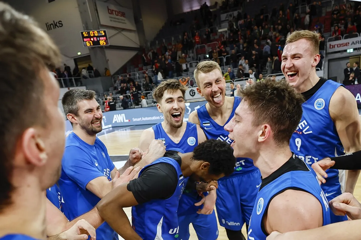 BC Kalev/Cramo meeskonnd võidurõõm Bambergis.