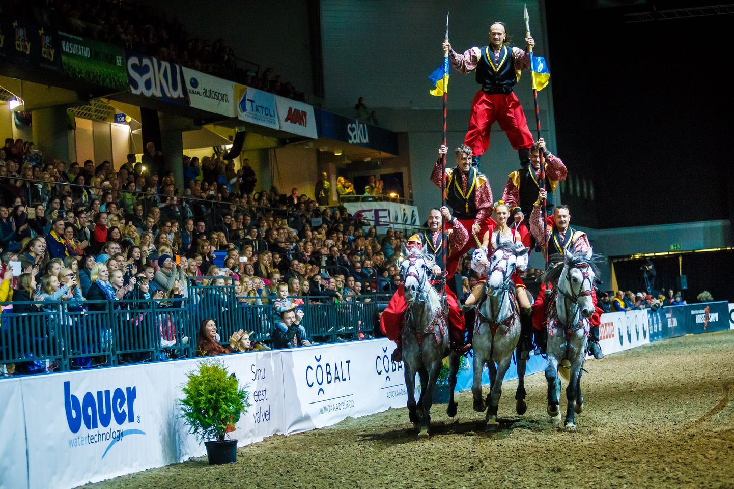 Tallinn Horse Show, фрагмент выступления украинских казаков.