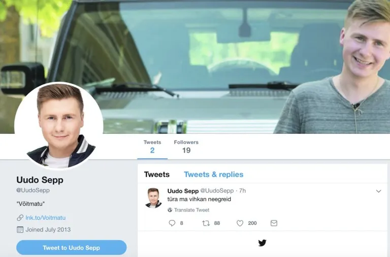 Uudo Sepa liba-Twitter