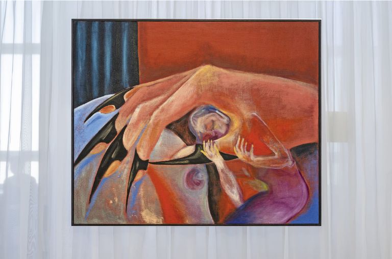 Angela Maasalu 2022 «Külmem kui põrgus»; õli lõuendil; 130 x 153 cm