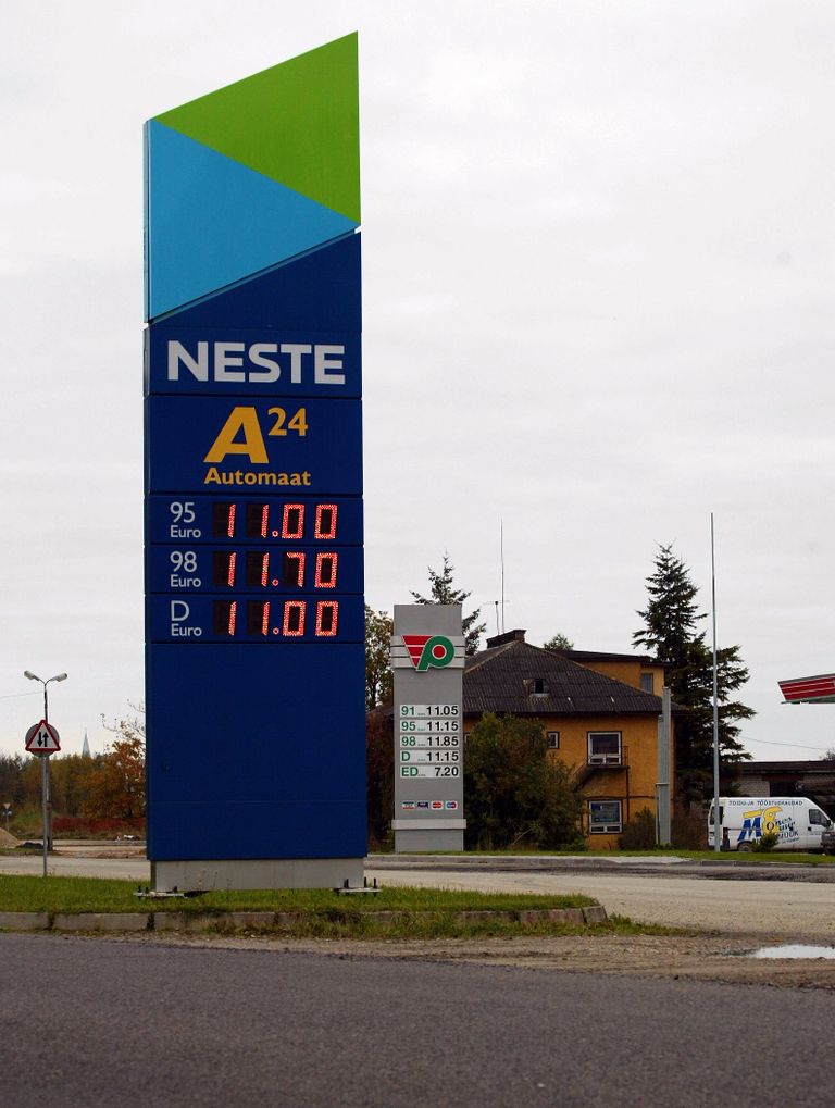 Kütusehinnad 2004. aastal Neste tanklas.