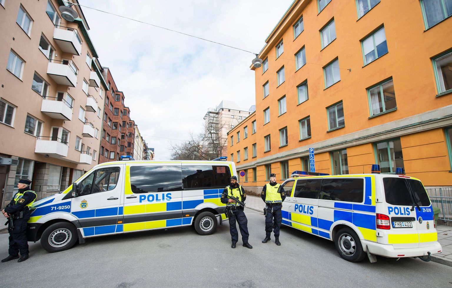 Rootsi Stockholmi politsei. Pilt on illustreeriv