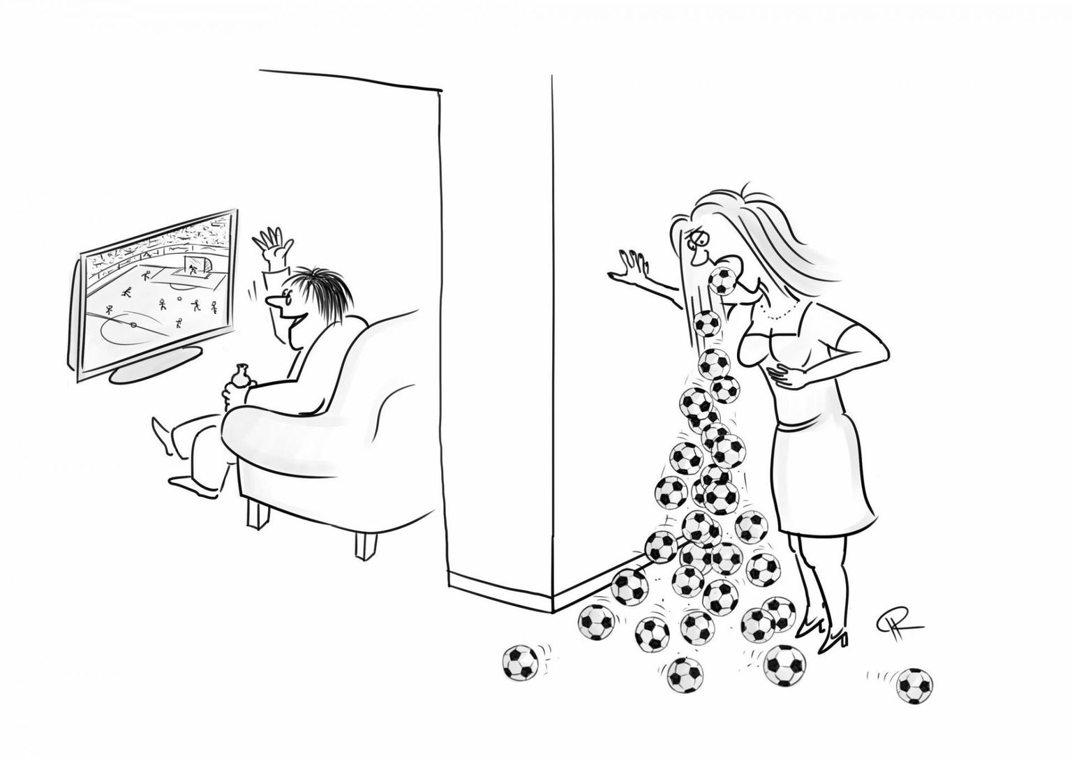 Nädala karikatuur "Jalgpallihooaeg".
