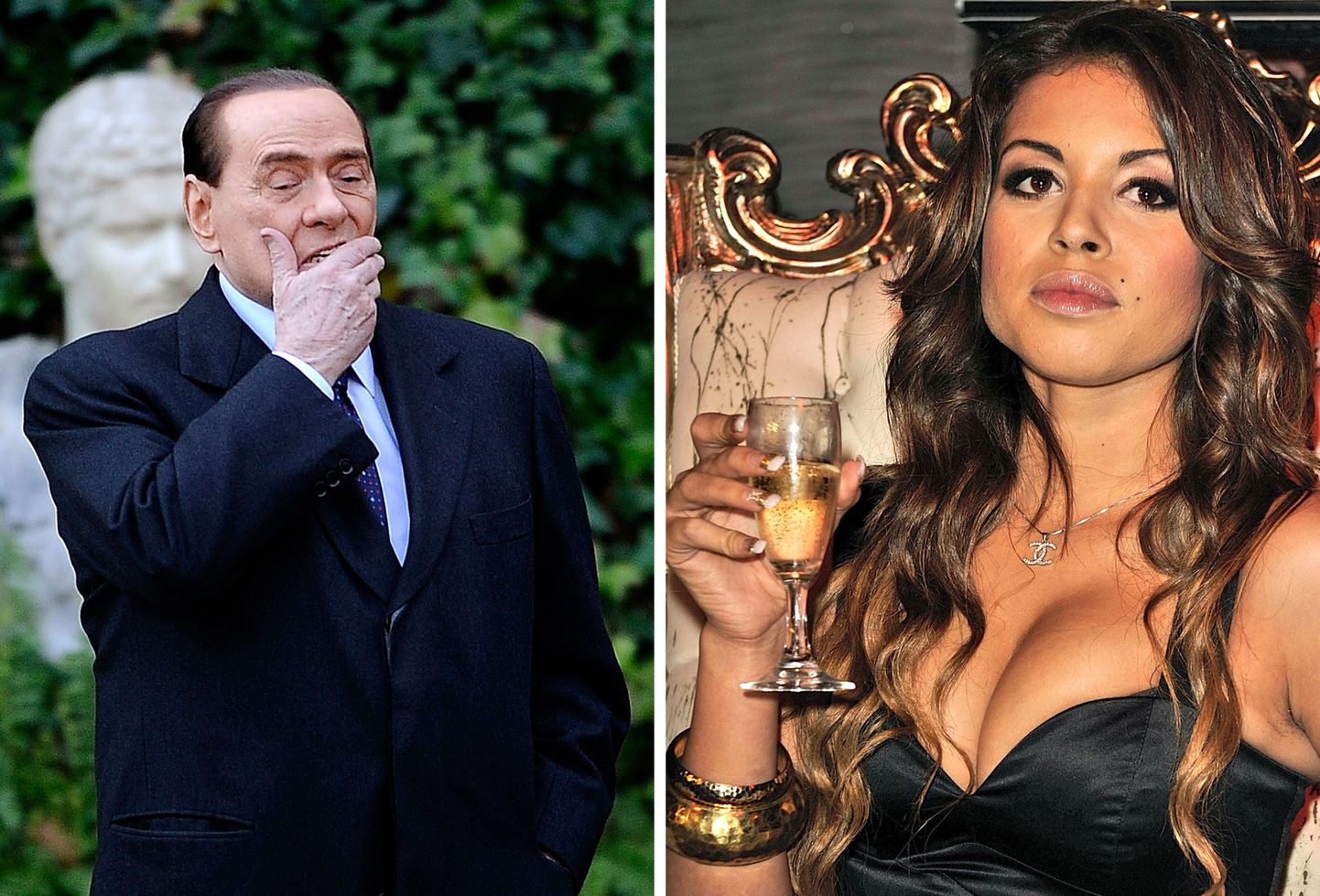 Süüdistatav Silvio Berlusconi ja süüdistaja Karima El Mahroug