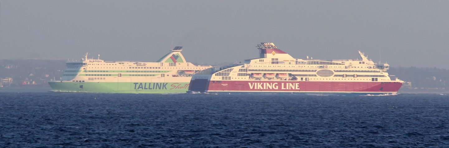 Tallinki ja Viking Line´i reisilaevad.