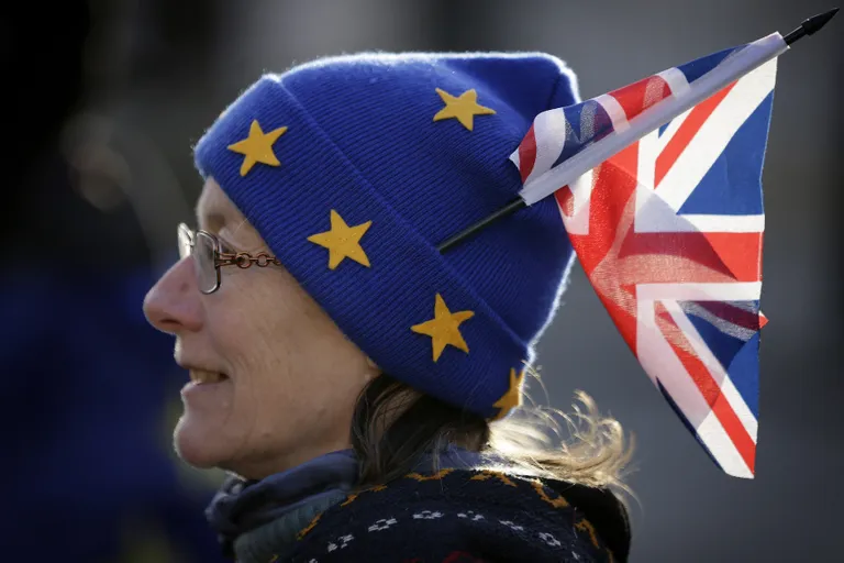 Brexiti-vastane meeleavaldaja Suurbritannia pealinnas Londonis