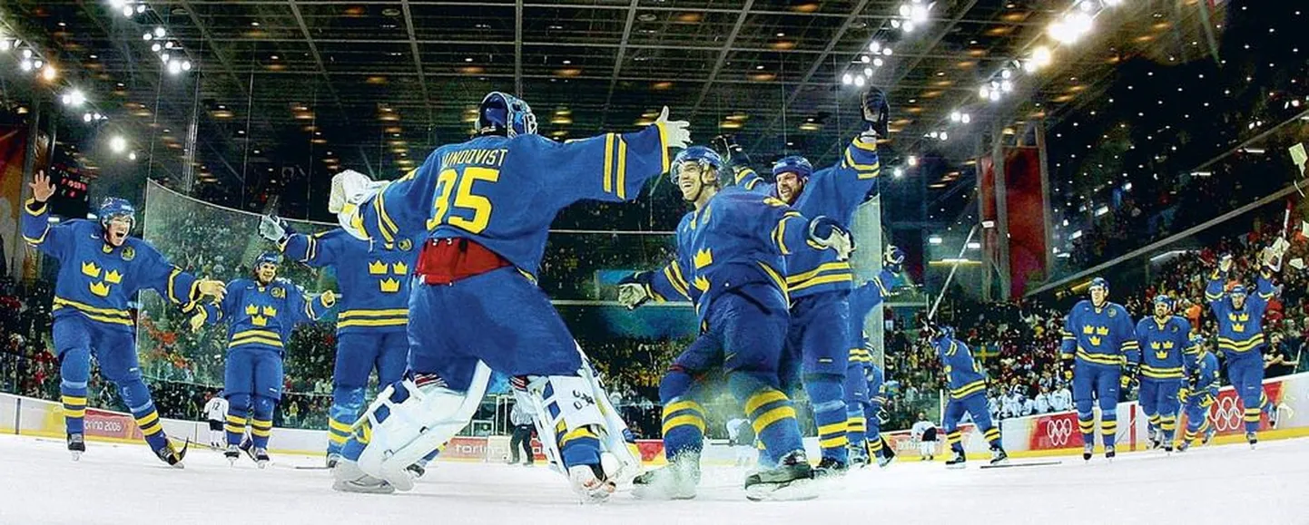 Hokifinaali lõpuvile vallandas tosina-aastase pausi järel olümpiakullani jõudnud Rootsi koondise rõõmutantsu.