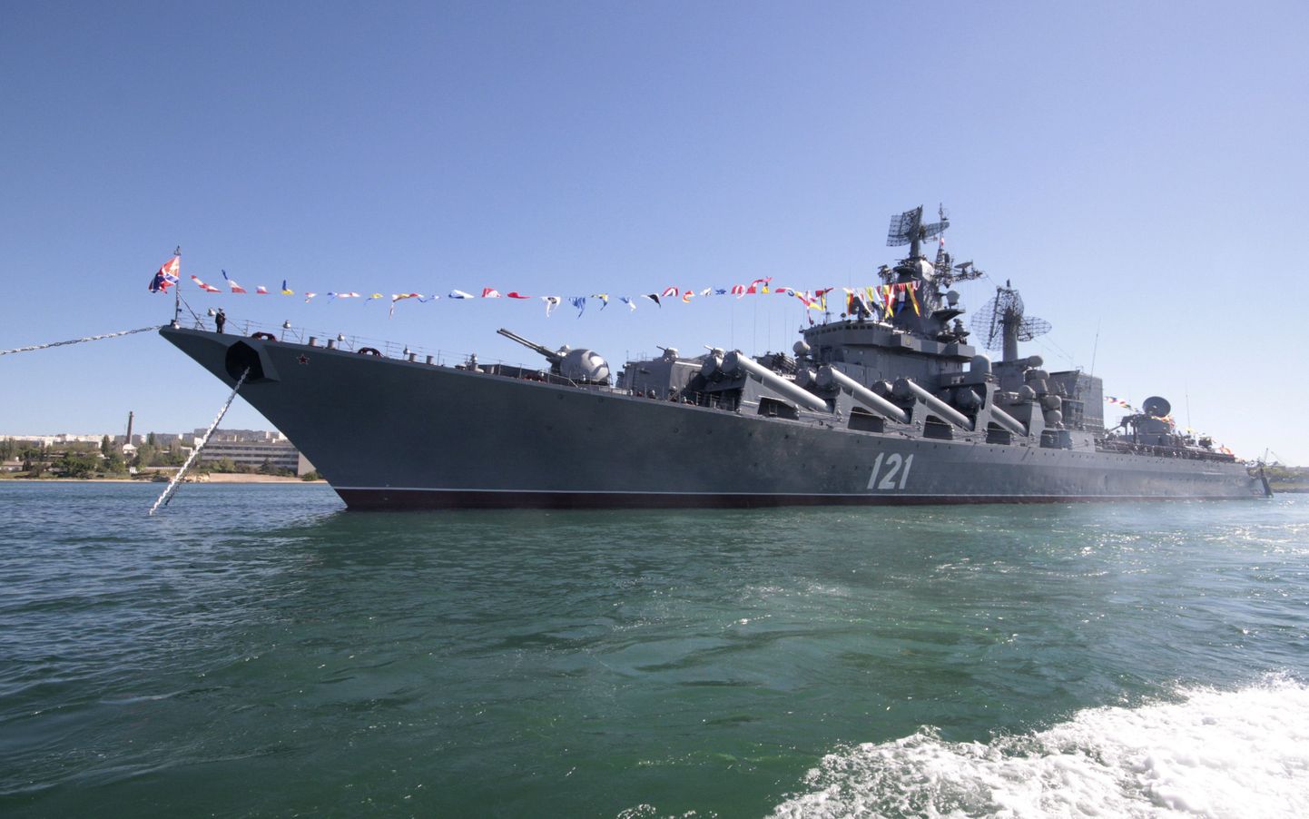 Vene sõjalaev Mustal Merel.