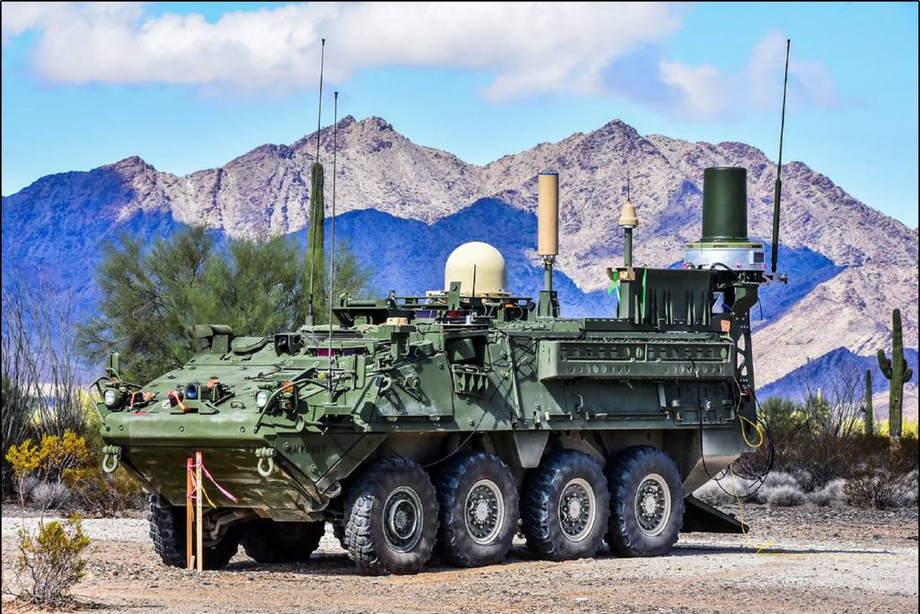 USA jalaväesoomukitel on kasutusel General Dynamicsi taktikaline elektroonilise sõjapidamise süsteem. Pilt on illustreeriv.