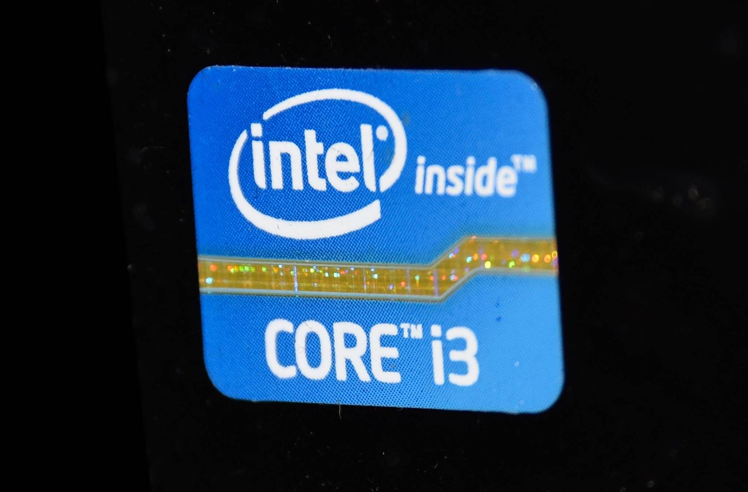 Inteli logo protsessoril.