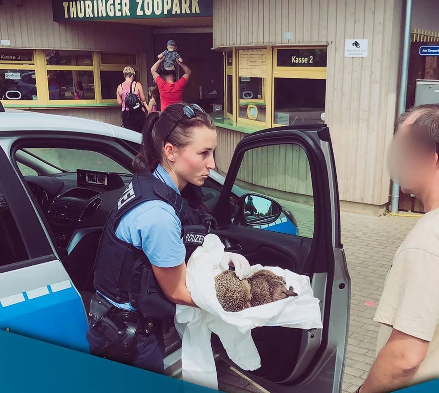 Tüüringi politsei foto joobes siilidest