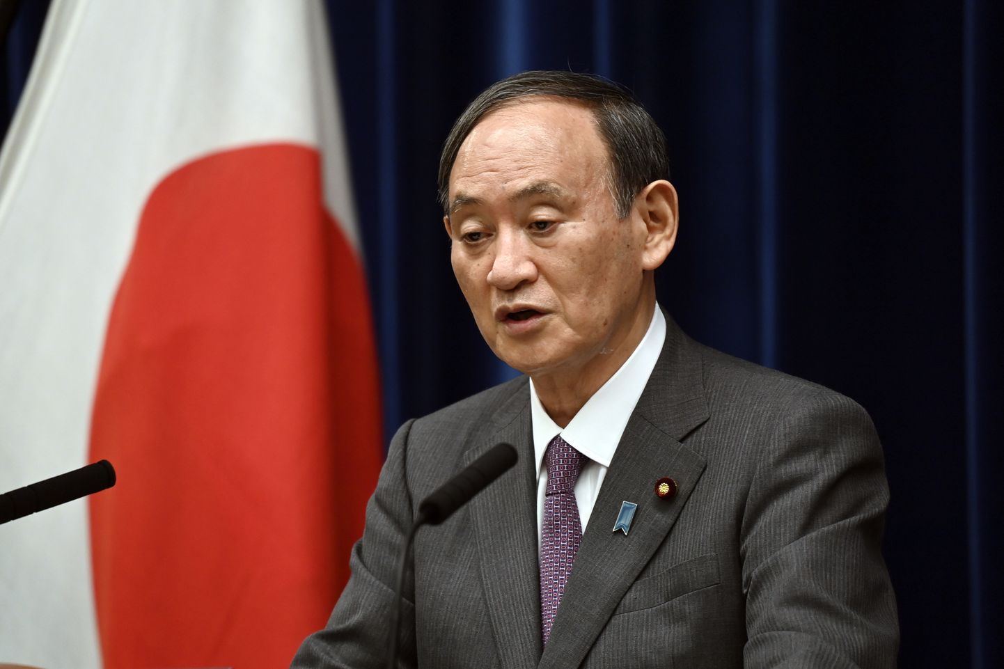 Jaapani peaminister ja võimupartei liider Yoshihide Suga.