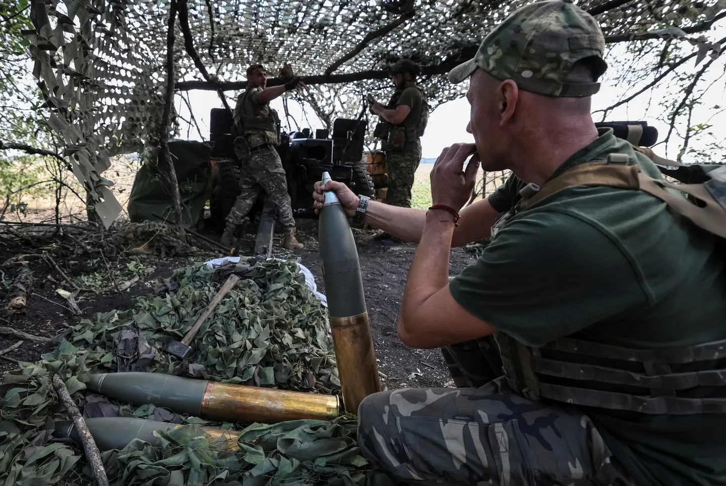 Ukraina sõdurid Donetski oblastis asuva Pokrovski lähedal.