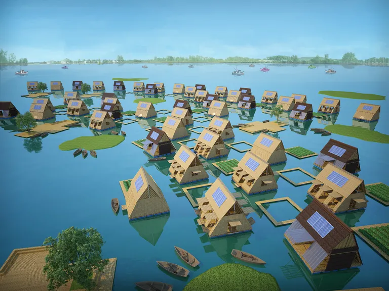 В будущем дельта Меконга может быть полна таких деревень.