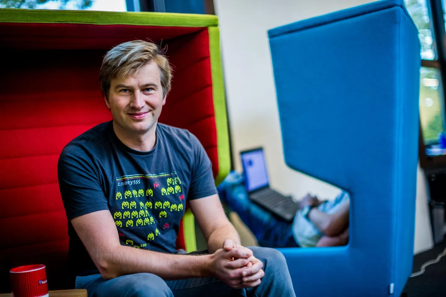 Kristo Käärmann, üks TransferWise’i asutajatest ja omanikest TransferWise’i kontoris.