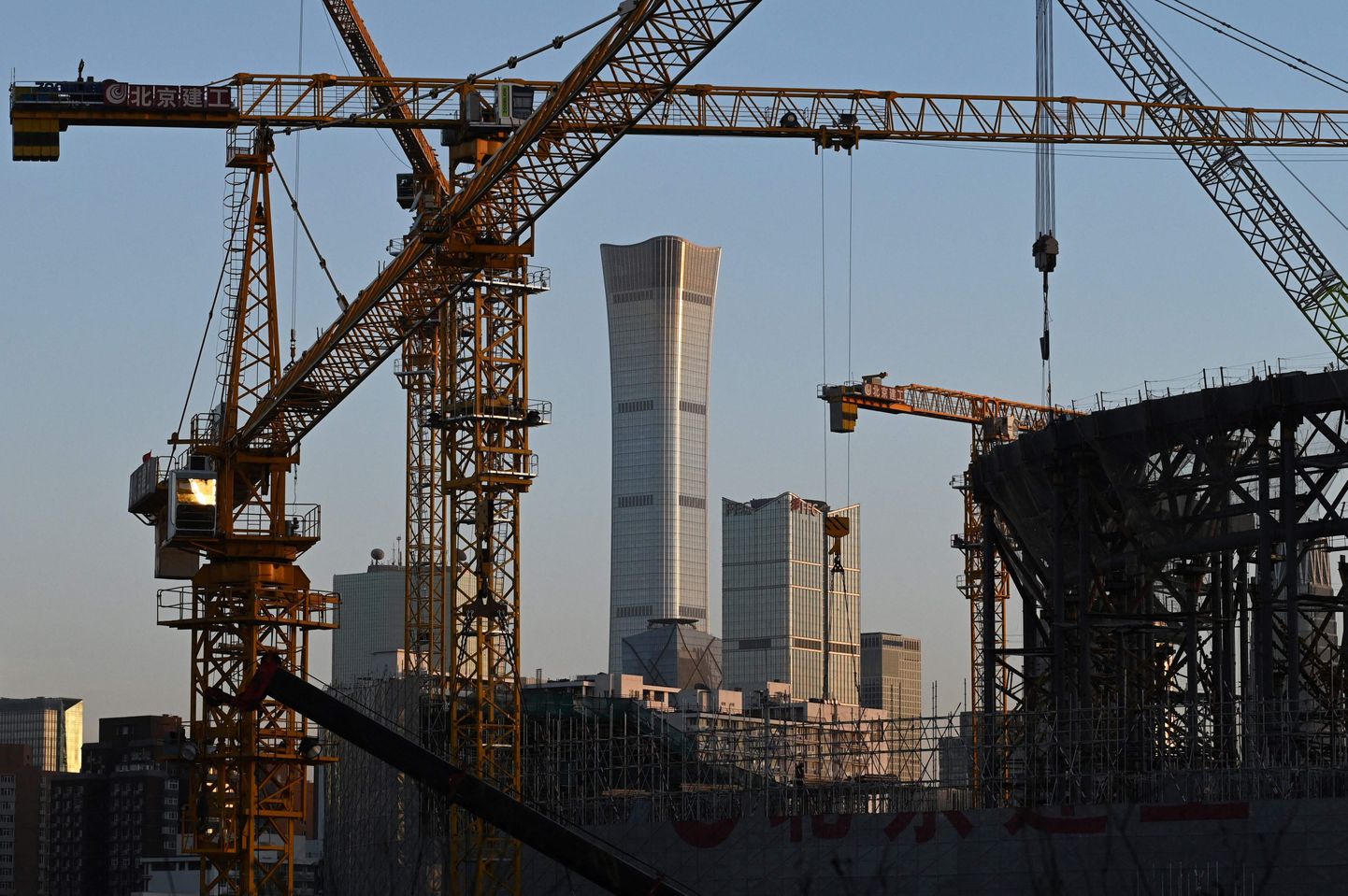 Ehitustegevus Pekingis.