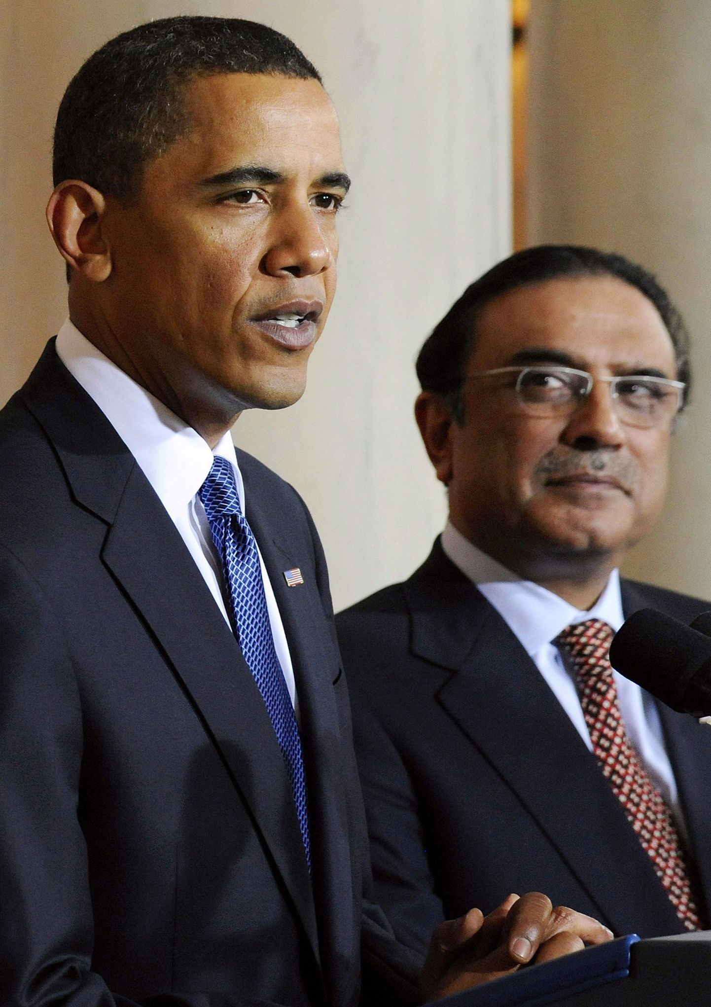 Pakistani president Asif Ali Zardari koos USA presidendi Barack Obamaga