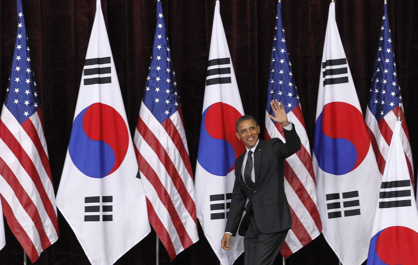 USA president Barack Obama Soulis Hankuki Ülikoolis.