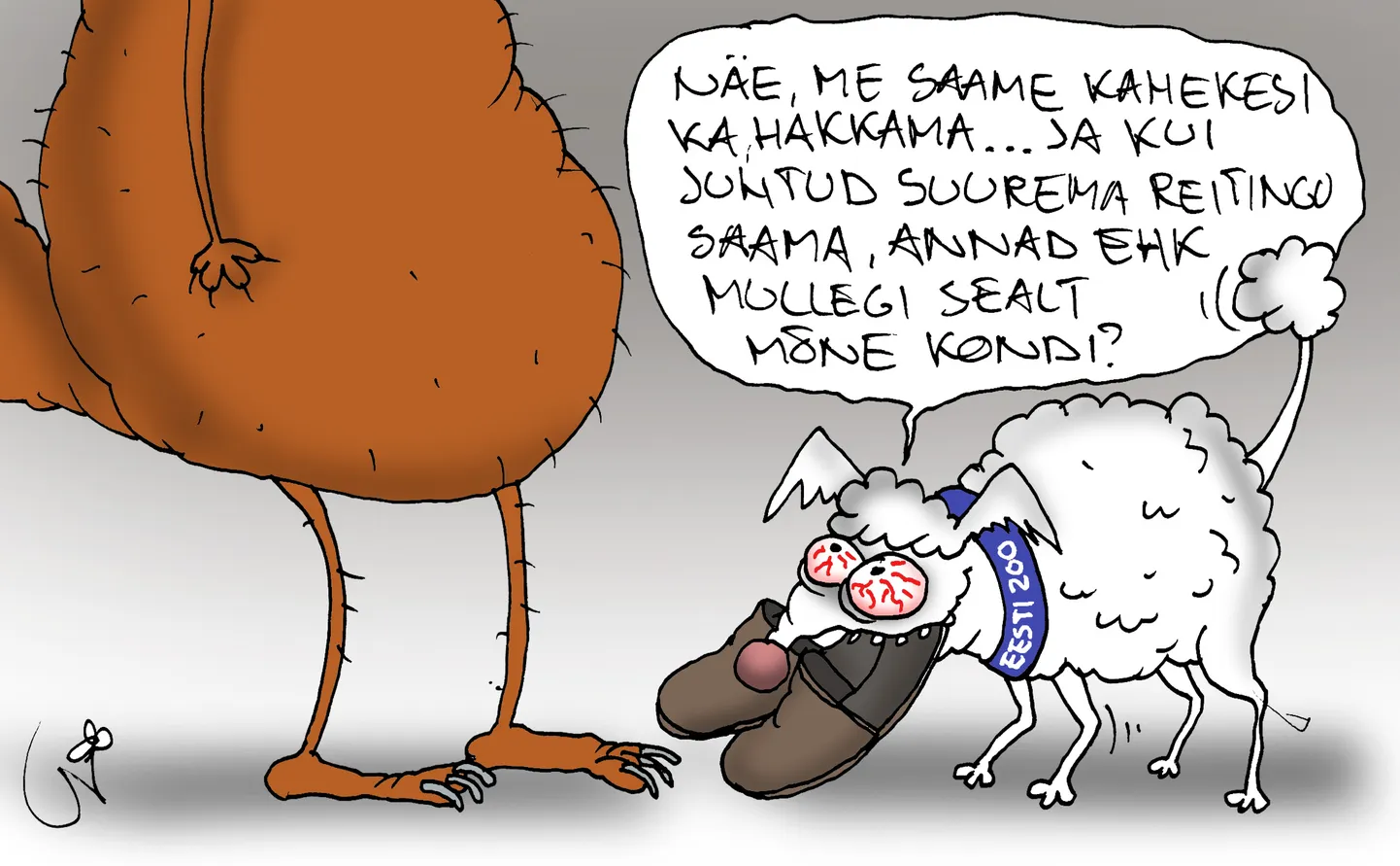 Urmas Nemvalts joonistab.