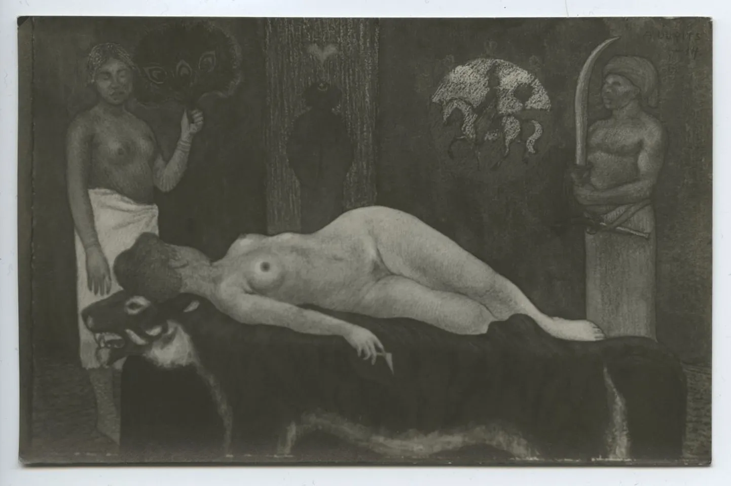 Aleksander Uurits. Autoportree. U 1908. Pastell