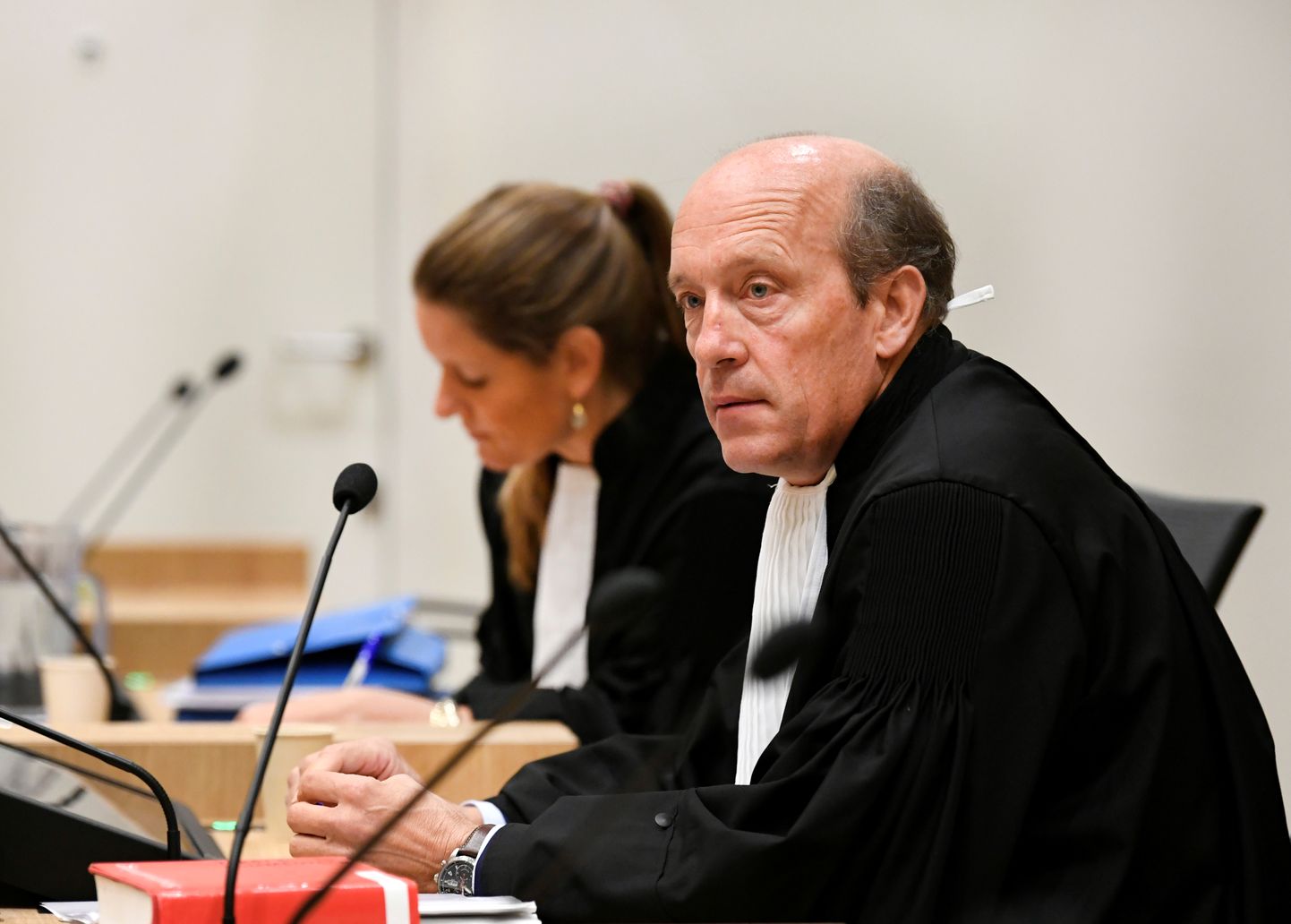 MH17 kohtuasjas süüdistatava Oleg Pulatovi advokaadid Sabine ten Doesschate ja Boudewijn van Eijck.