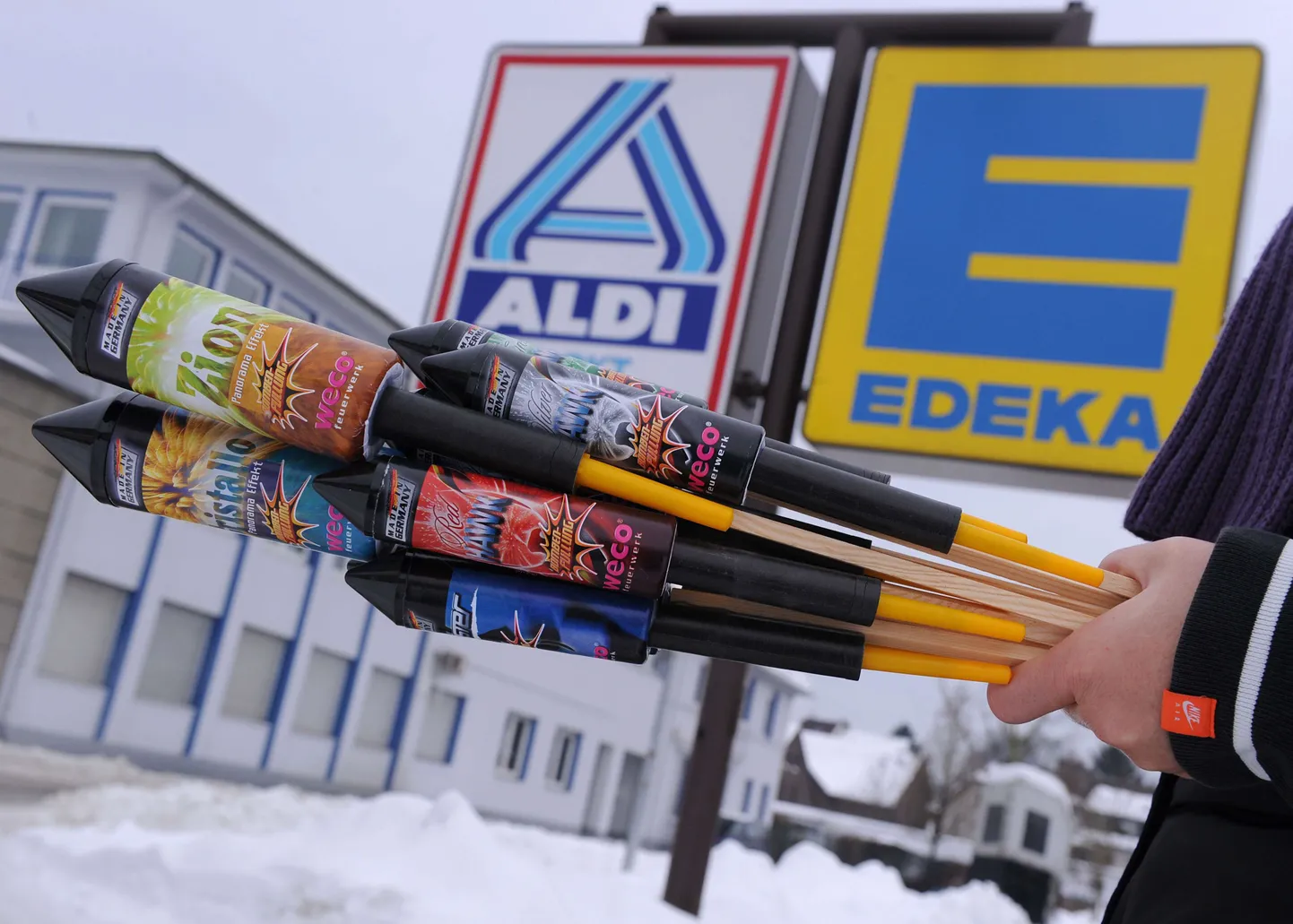 Aldi supermarketi silt Lääne-Saksamaal Essenis.