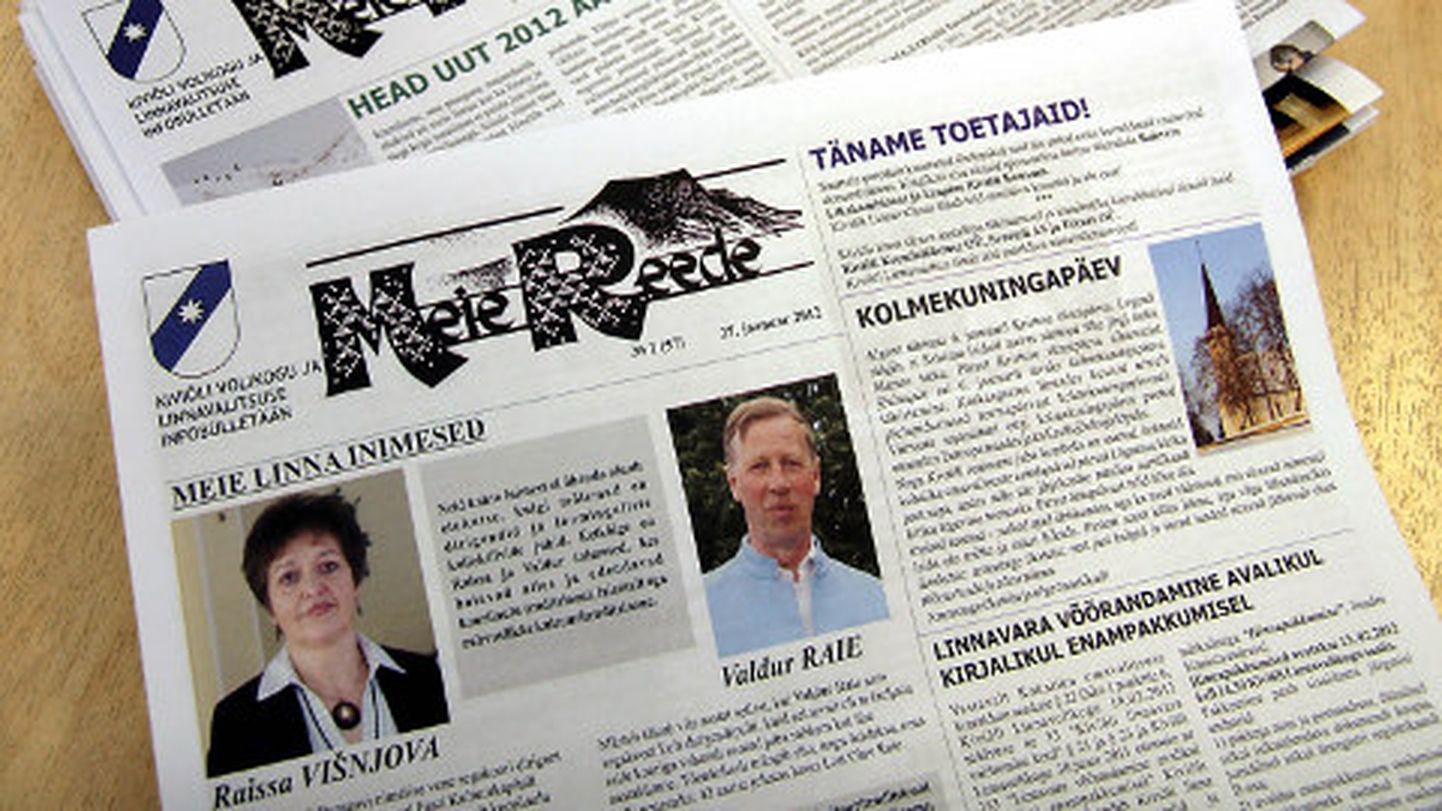 Üle kolme aasta kandis Kiviõli linnaleht nime Meie Reede. Nüüd võib sama nime all ilmuma hakata hoopis uus ajaleht, mille väljaandjaks on linnavalitsuse vastaste väljaastumiste poolest tuntud MTÜ TeKo.