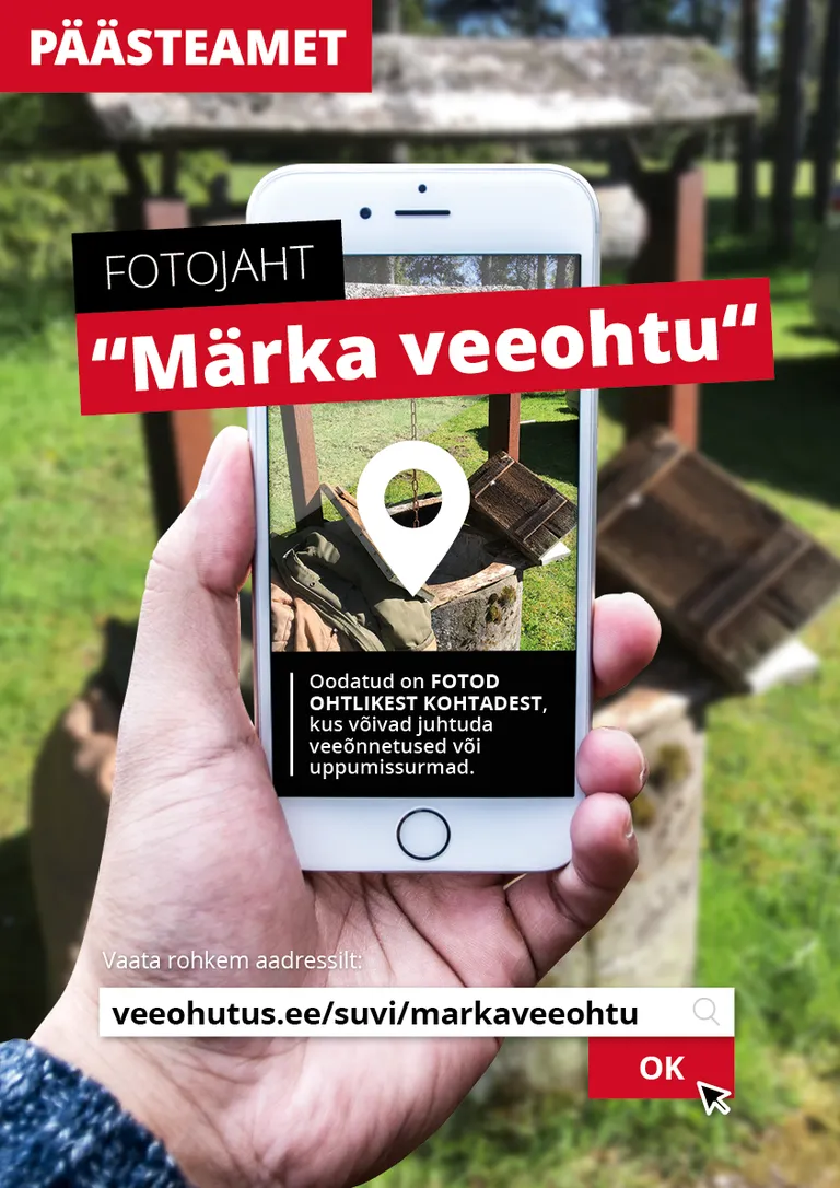 Pilt ohtlikust kaevust hoiatussõnumiga