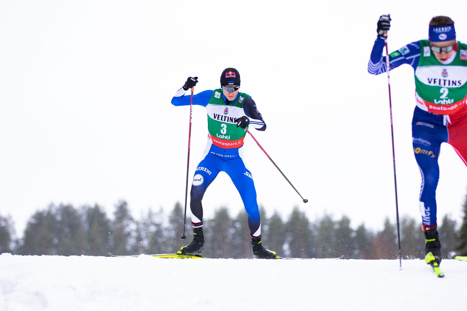 Kristjan Ilves (nr 3) lõpetas Lahti MK-etapil teist päeva järjest poodiumil.