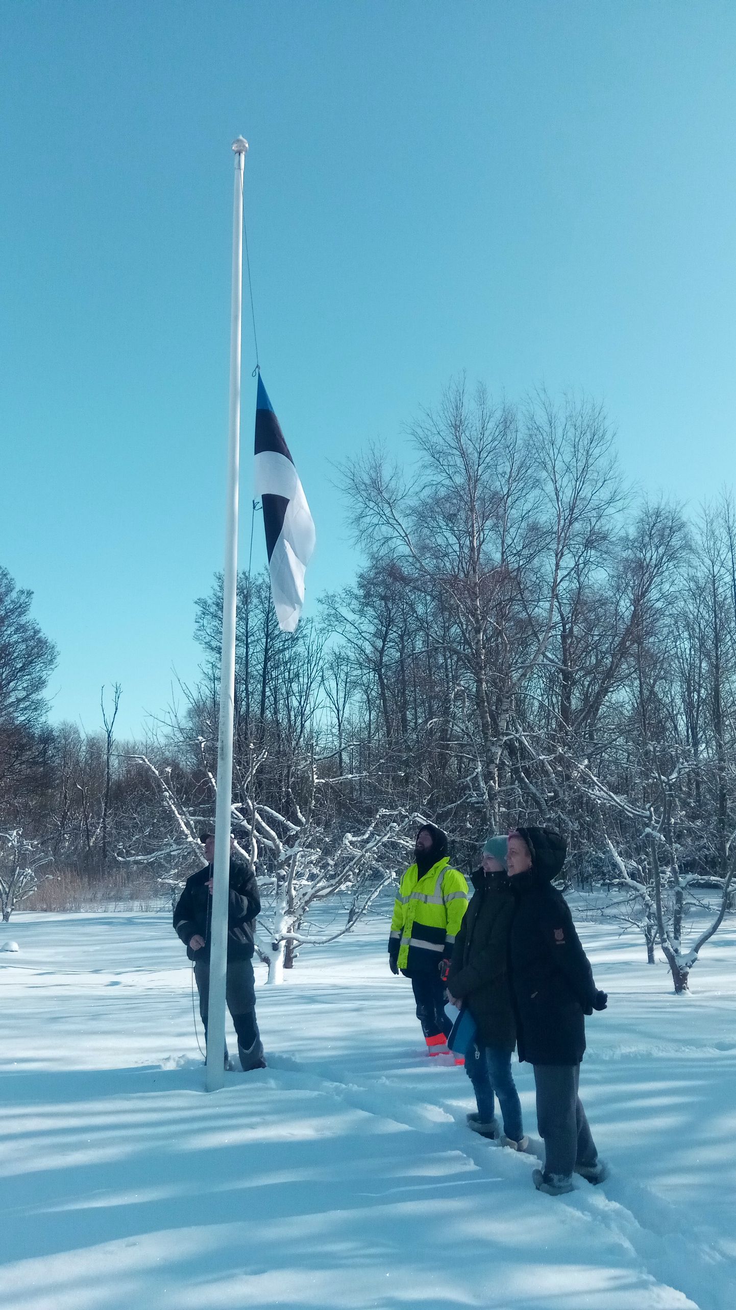 Lipuheiskamine Kihnus Rootsikülas.