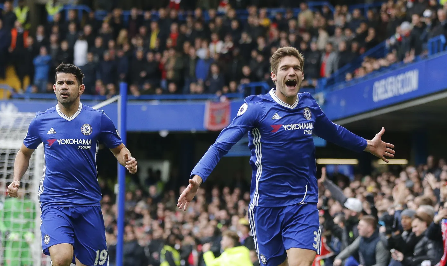 Kui sügisringis kaotas Chelsea Arsenalile 0:3, siis kevadringis saadi magus 3:1 revanš. Kohtumise avavärava lõi Marcos Alonso (paremal).
