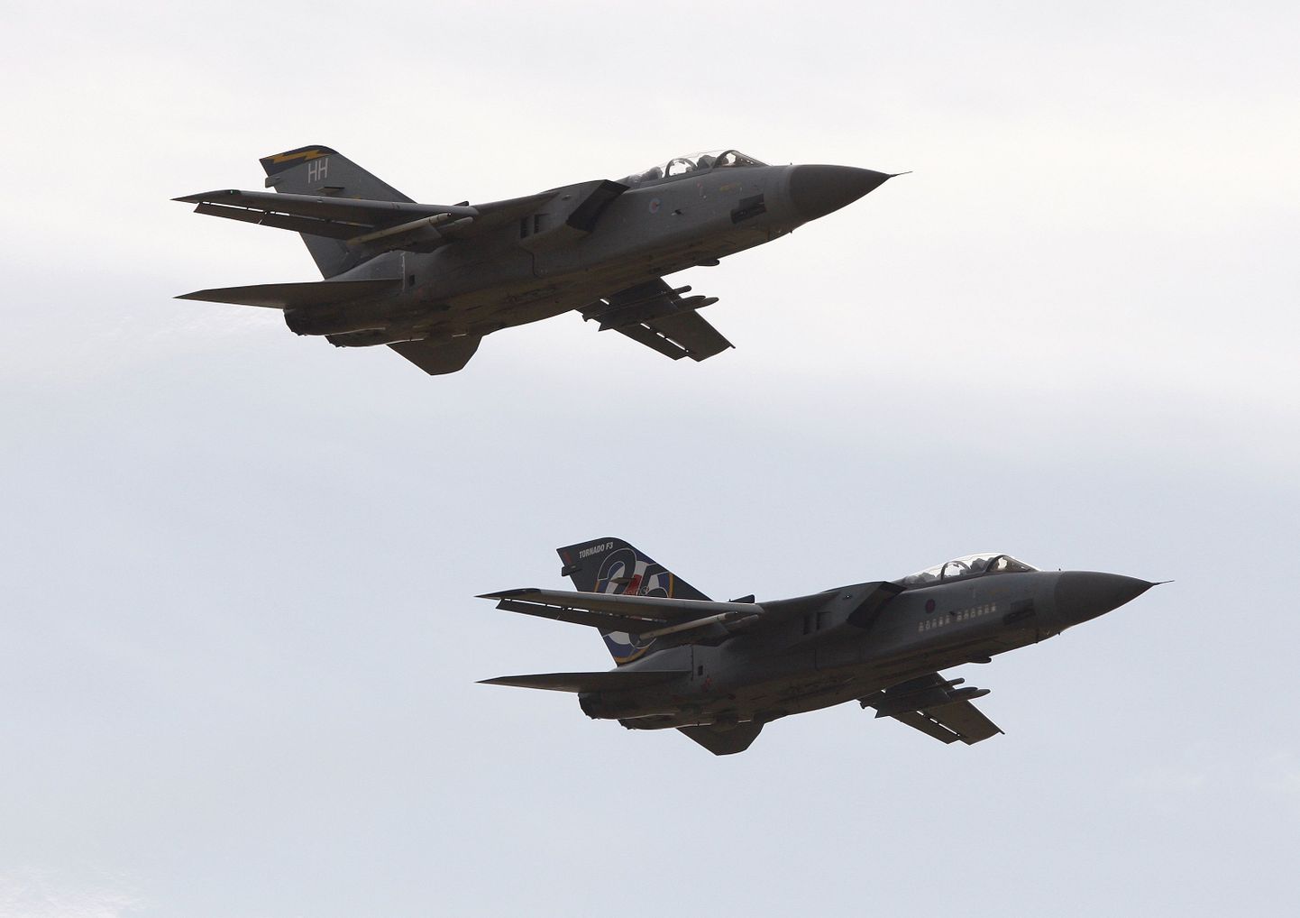 Briti õhujõududele kuuluvad Tornado F3 lennukid.