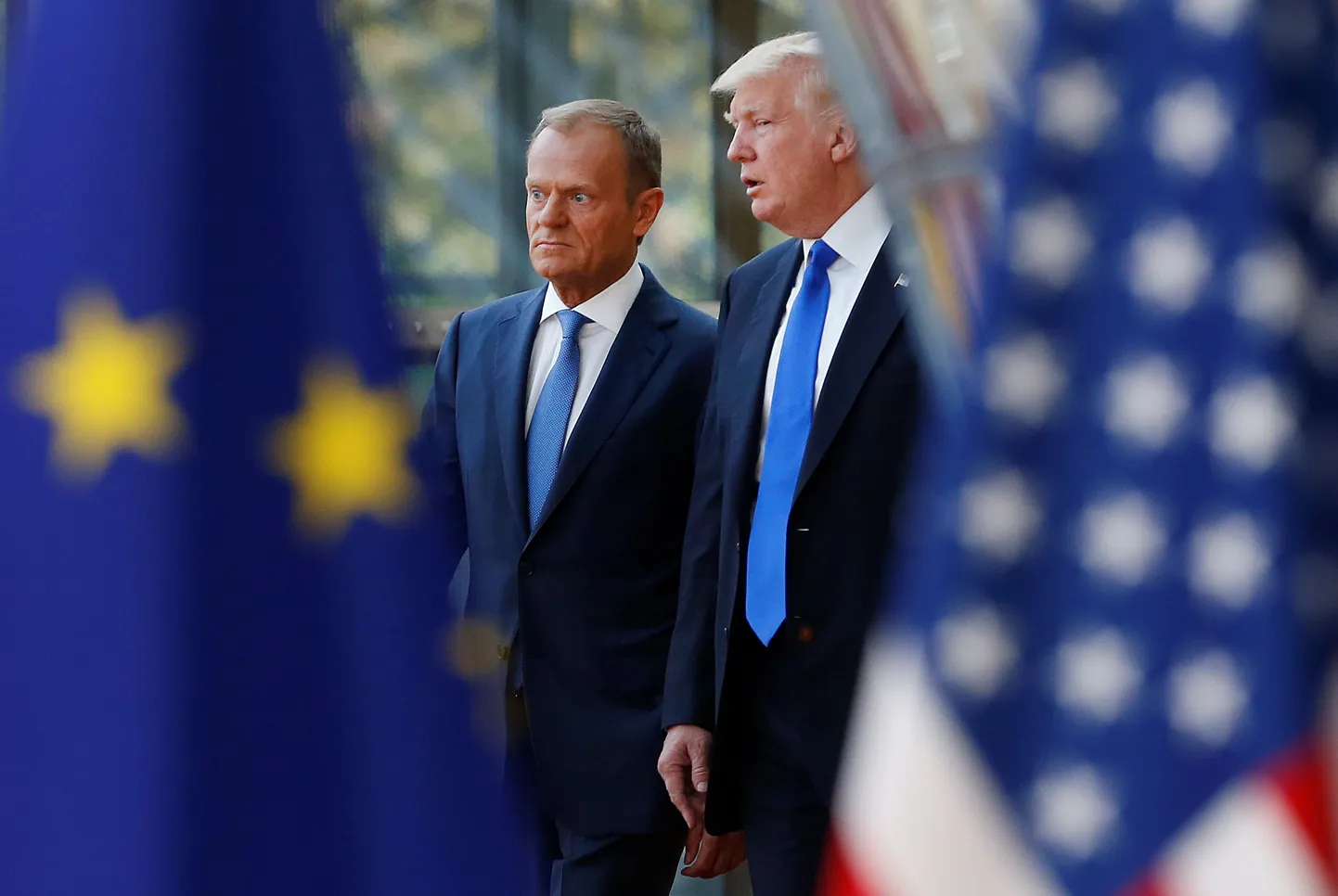 Donald Tusk ja Donald Trump.