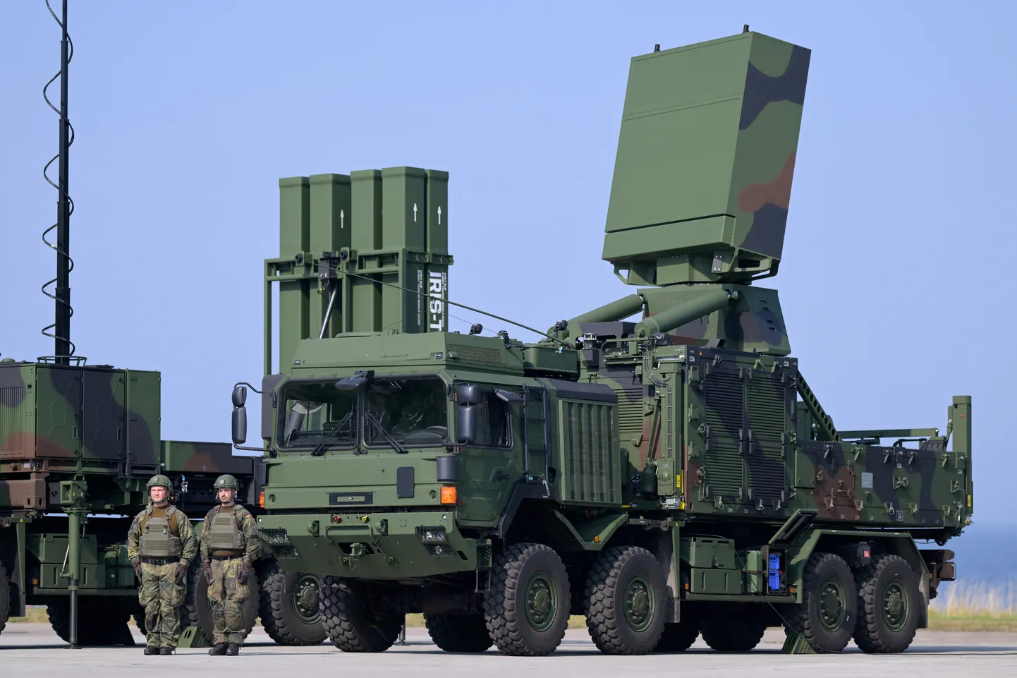 The IRIS-T SLM air defence system.