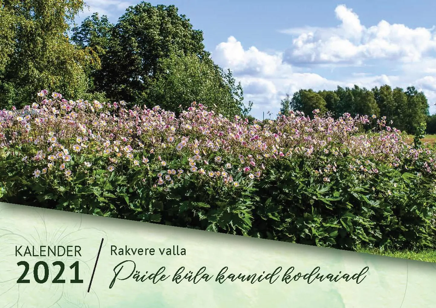 Rakvere valla kalender 2021 on järjekorras kuues, mille vald välja annab. Seekord on piltidel Päide kandi kaunid koduaiad.