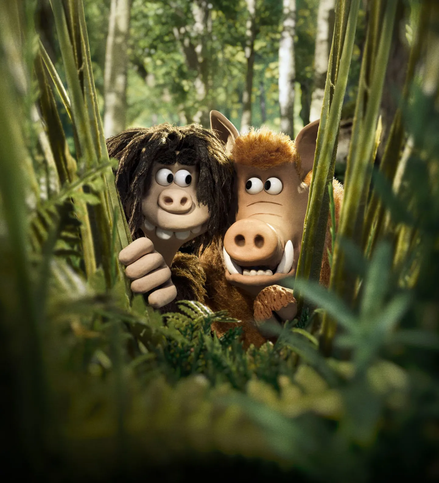 Animafilmi peategelane Dug ja tema lemmikloom Orikas jänesejahti pidamas.