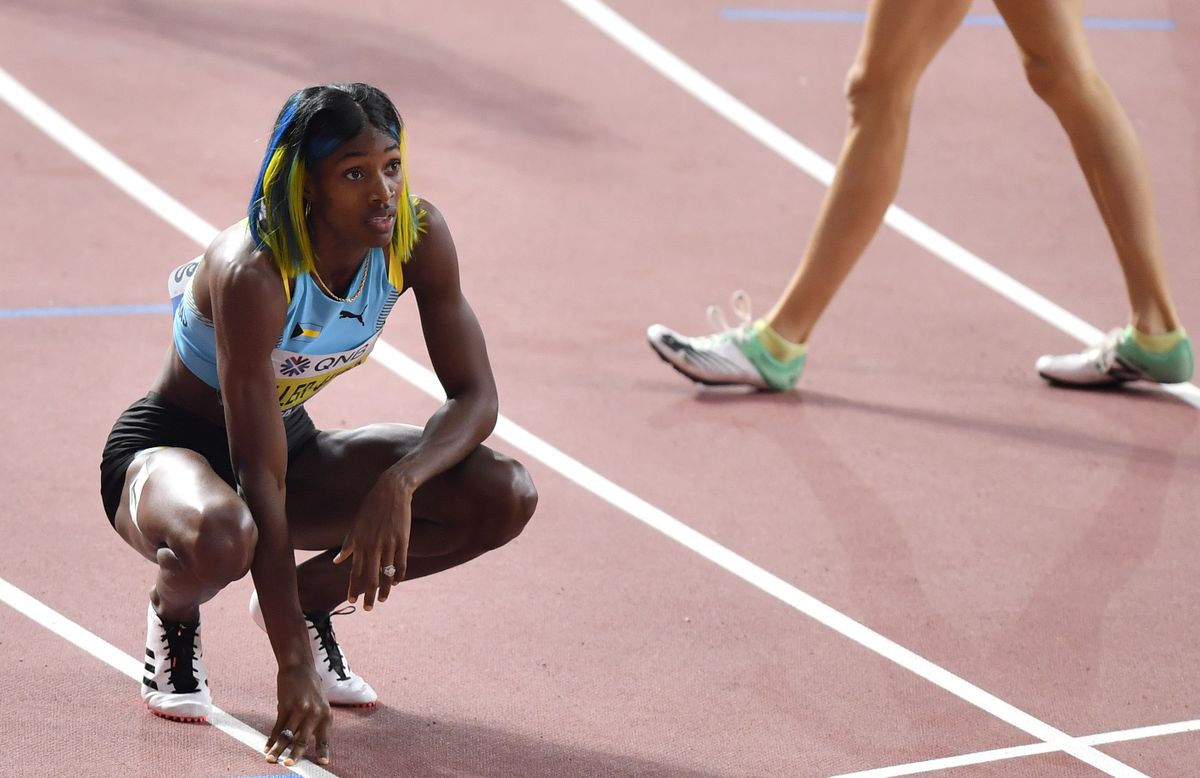 Shaunae Miller-Uibo pärast 400 meetri finaali.