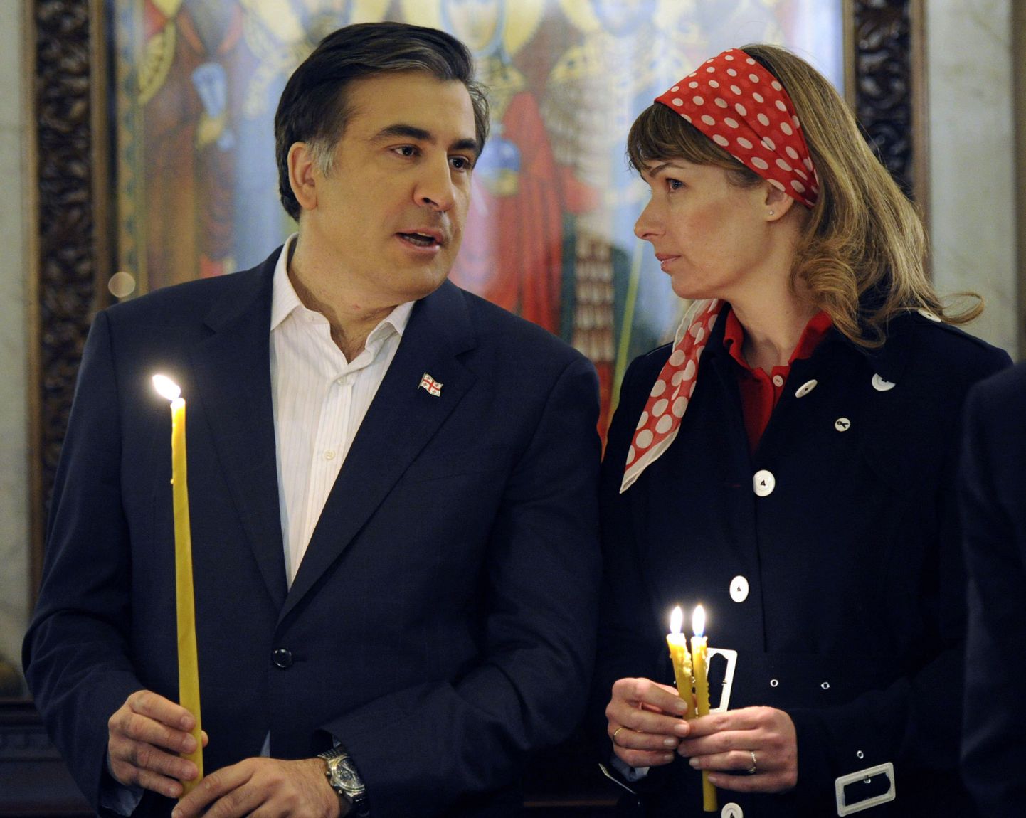 Михаил Саакашвили и Сандра Элизабет Рулофс