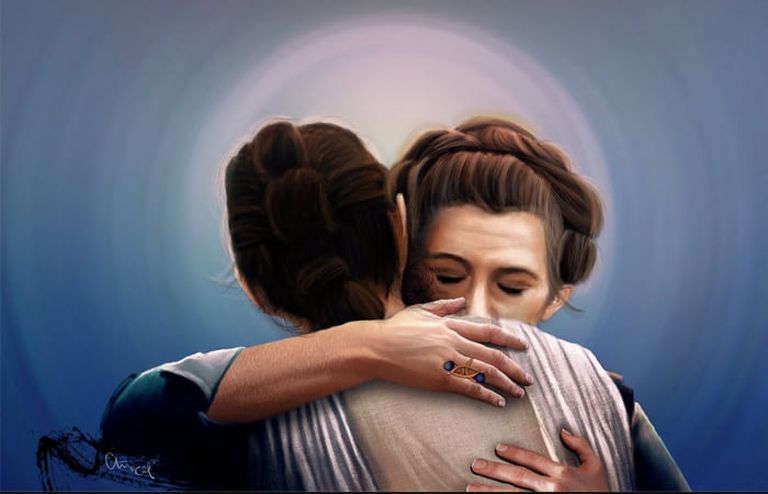 Rey ja Leia.