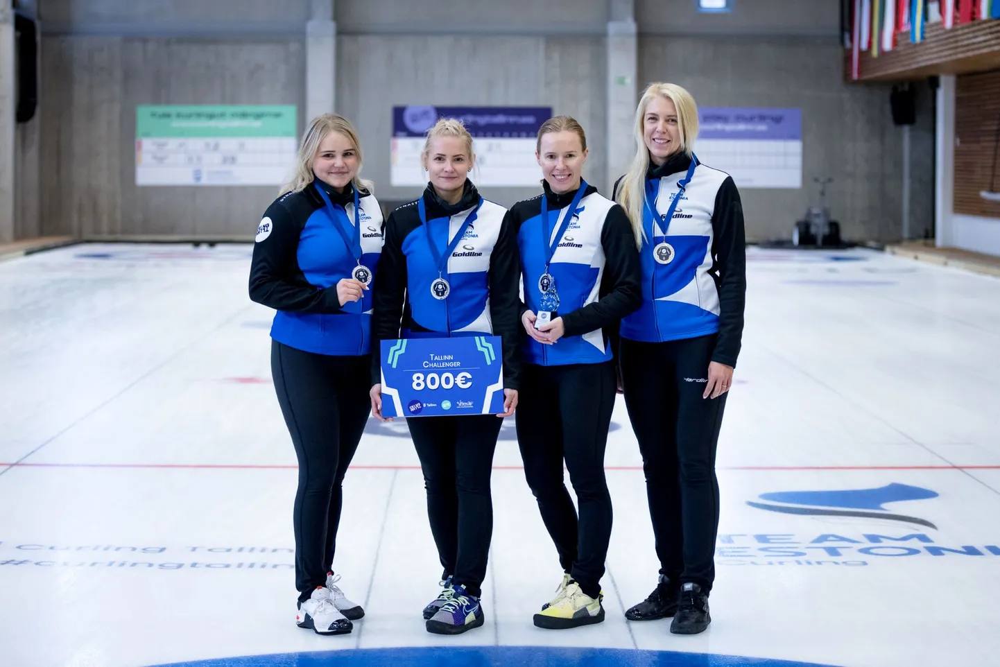 Eesti naiskond. Vasakult: Kerli Laidsalu, Liisa Turmann, Erika Tuvike ja Heili Grossmann.