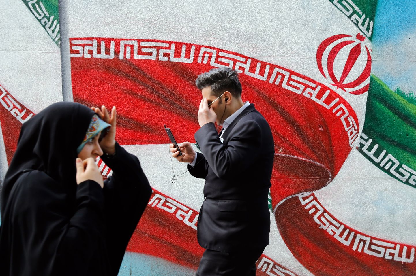Teherani tänaval aasta pärast USA lahkumist tuumaleppest.