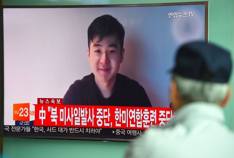 Lõuna-Korea Seouli avalikul ekraanil 2017 näidatud videol esines kinnitamata andmetel Kim Han-sol