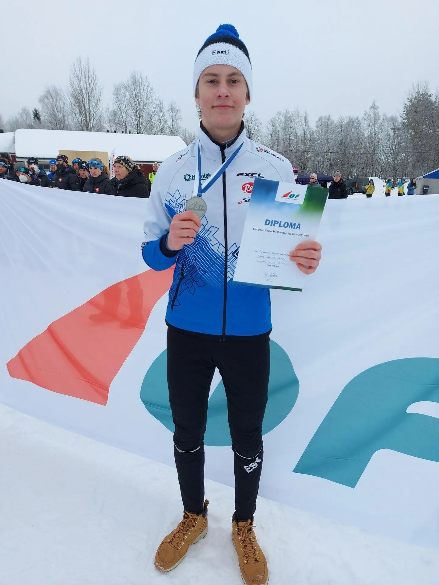 Chris Marcus Krahv võitis suusaorienteerumise noorte EMi hõbemedali.