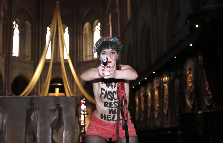 FEMENi naised on oma paljarinnalisi proteste korraldanud kümme aastat
