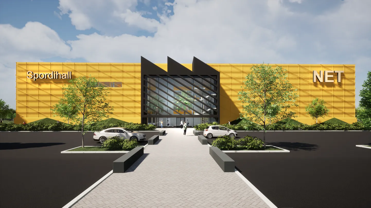 Ettevõtja Vallot Mangus ei kiirusta projekti ümber tegema. Spordihall peaks valmima OÜ Kamp Arhitektid eskiisi põhjal.