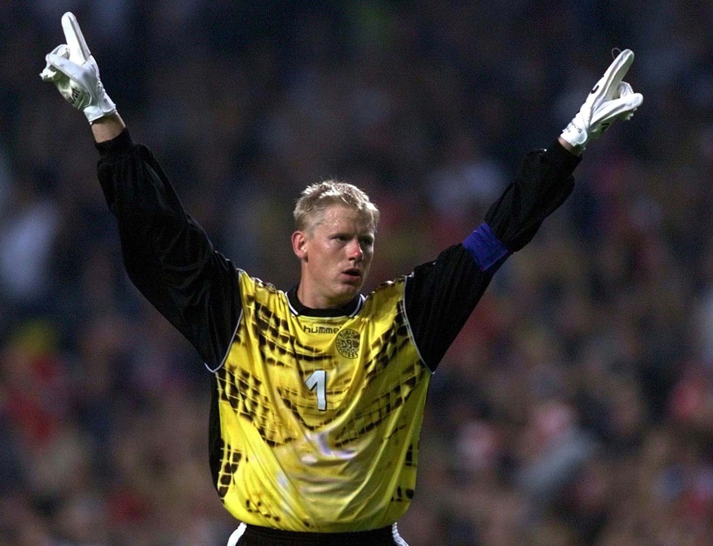 Taani legendaarne väravavaht Peter Schmeichel 21 aastat tagasi.