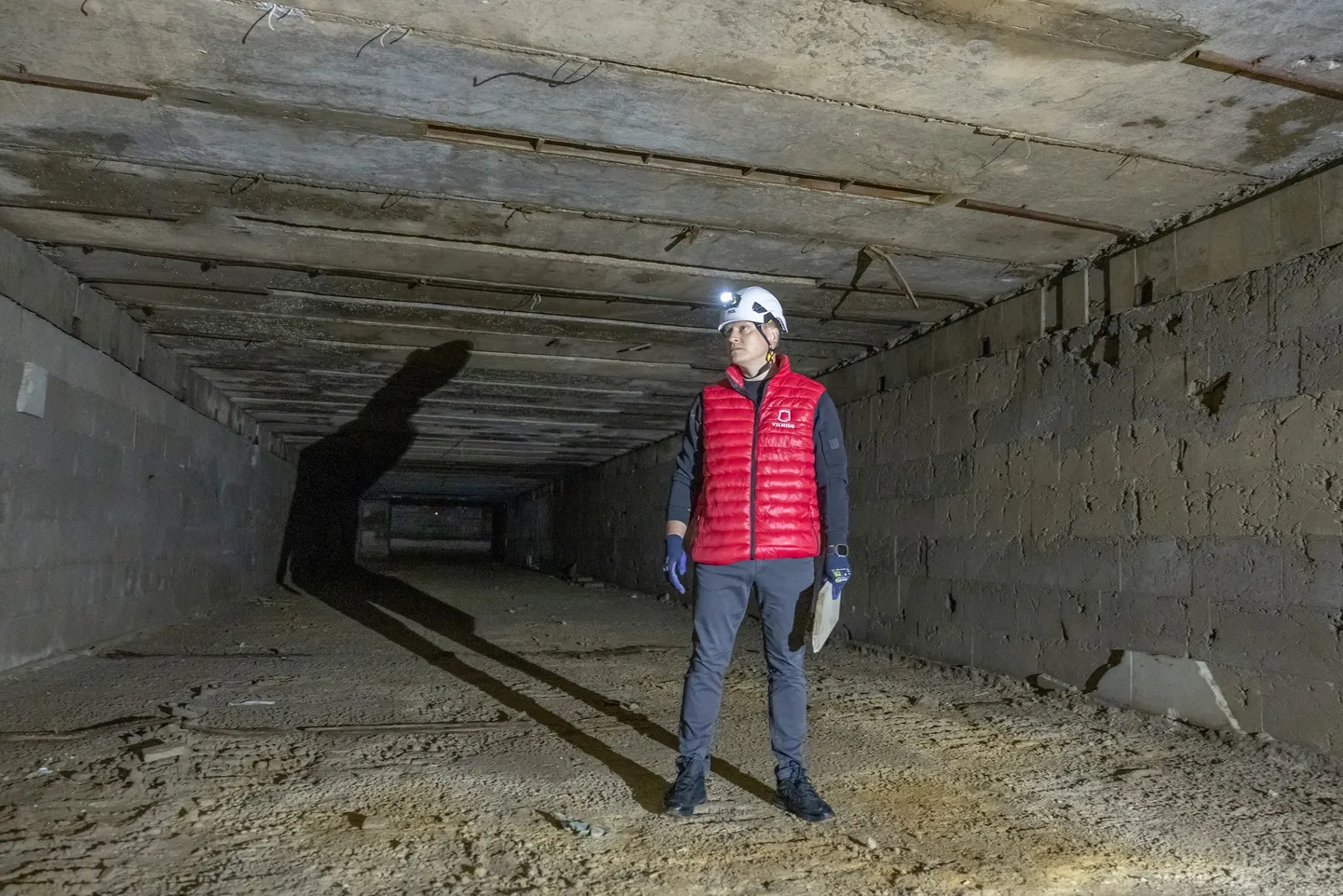 Vilniuse linnapea Valdas Benkunskas tunnelis.