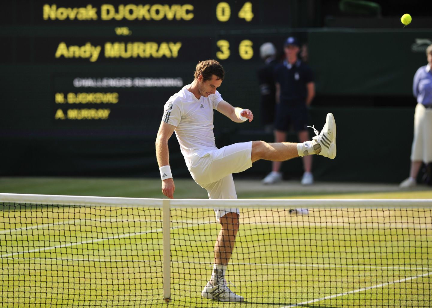 Andy Murray pühapäeval peetud Wimbledoni turniiri finaalis.