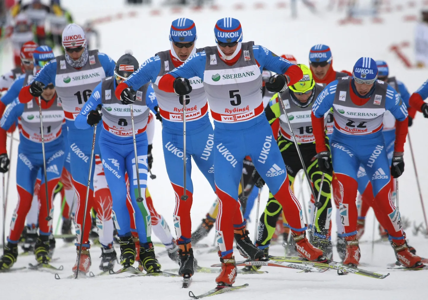 Maksim Võlegžanin (nr. 5) Rõbinski MK-etapil.