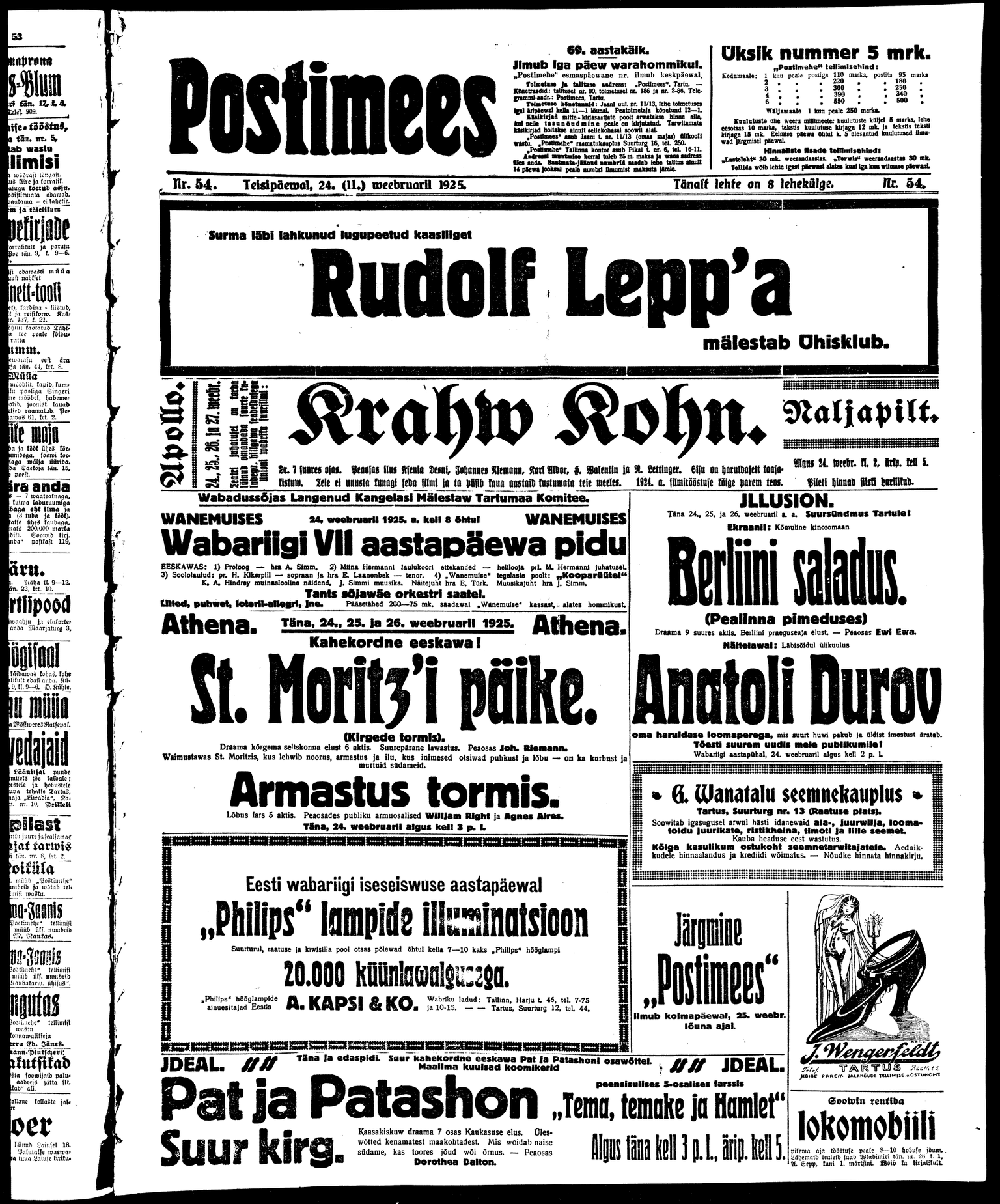 Postimees: 1925